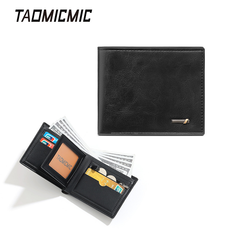 クロスボーダーショートメンズ財布レトロレザー大容量カジュアルドル革クリップカードバッグ一体卸売wallet|undefined