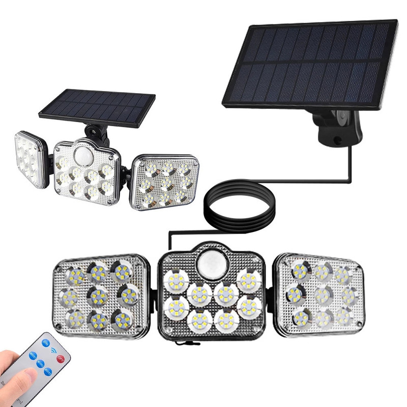 Multifunctional outdoor waterproof solar human body induction garden light LED split wall light remote control street light wall lamp Multifunctional outdoor waterproof solar human body induction garden light LED split wall light remote control street light wall lamp