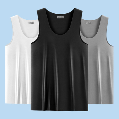 summer Solid goods in stock Youth No trace I-shape vest ventilation Thread summer Borneol vest T-shirt
