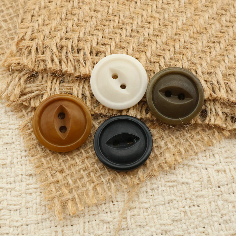 Japanese Retro Matte Natural Fruit Fish-Eye Buttons Round Buttons for Cotton and Linen Shirts, Coats, Trench Coats, Suits, and Vests
