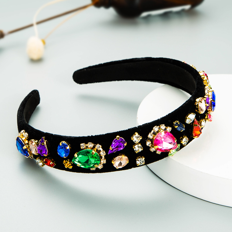 Fashion Geometric Color Rhinestones Headband Wholesale display picture 2