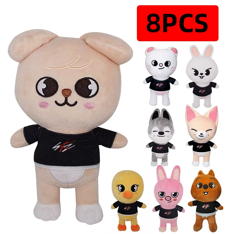 20см часы OOP ЛУШ ТВОЙС Стрей Кидз Cartoon Flat Plush Animal Plus