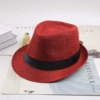 Linen satin hat burgundy