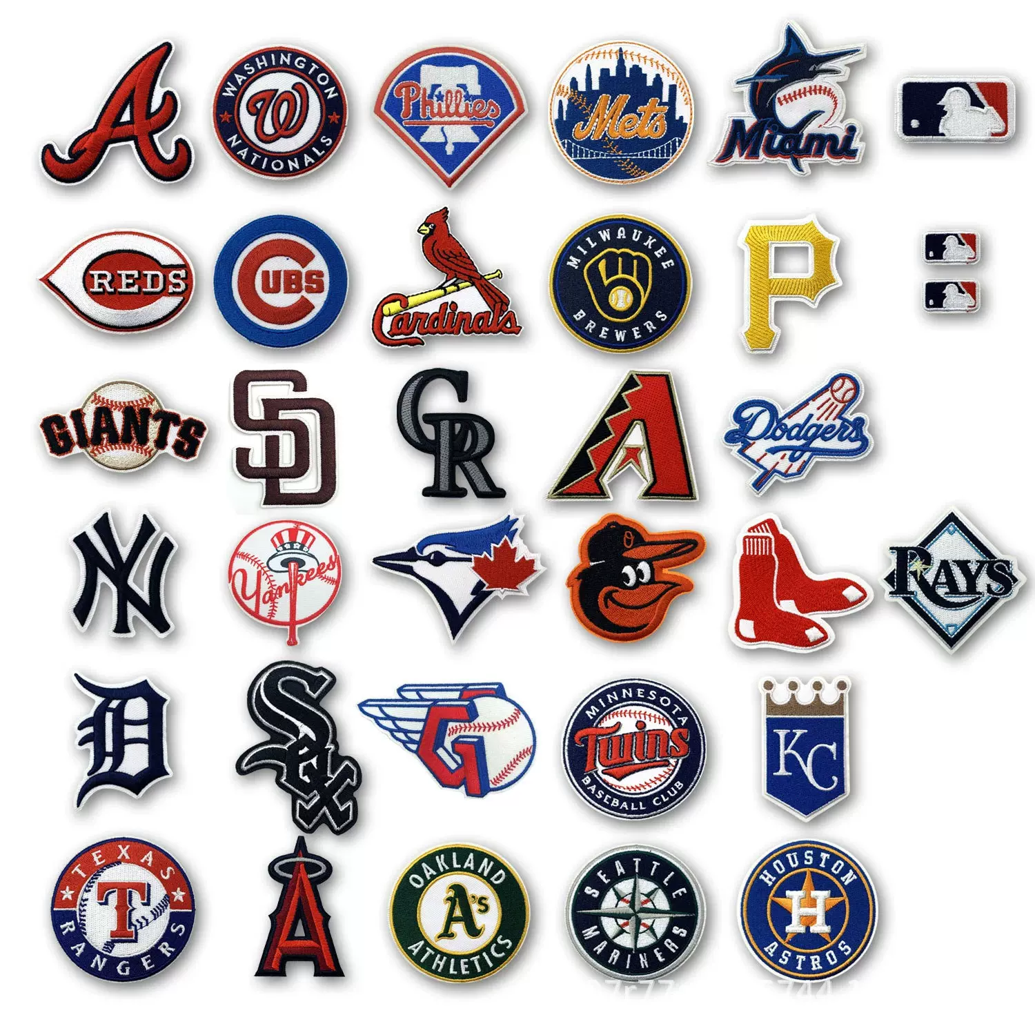 美国职业棒球队MLB logo布贴刺绣队徽服装补丁潮牌绣花装饰