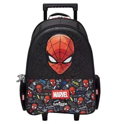 Cadena dedicada mochila escolar australiana smiggle trolley mochila escolar de remolcador de dibujos animados de gran capacidad mochila para estudiantes de primaria y secundaria