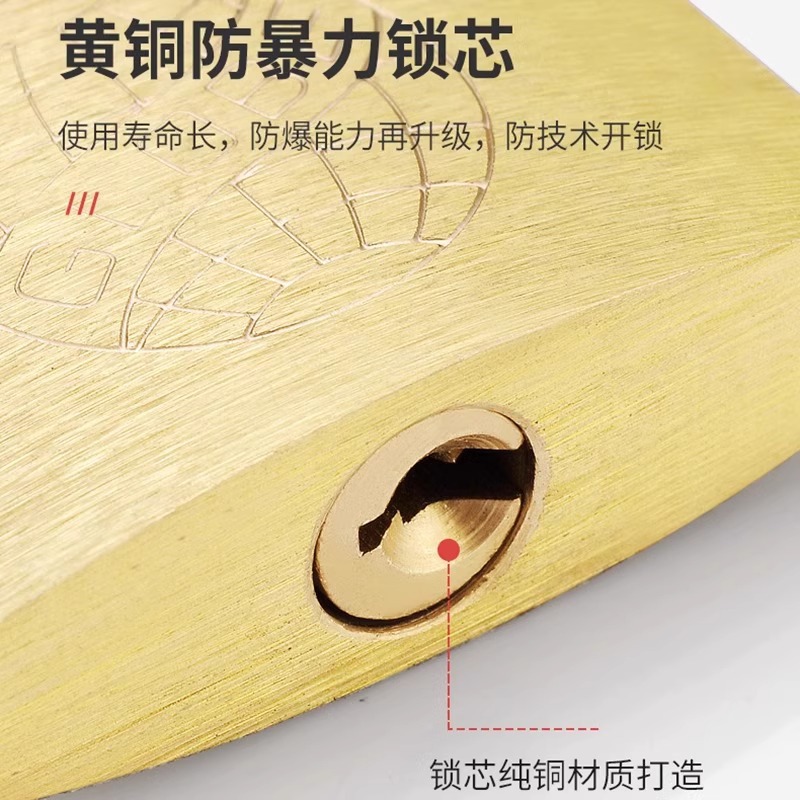 Candado de cobre de apertura mutua de la marca Earth Candado de apertura abierta Candado delgado Candado pequeño Candado de cerradura de viga larga Candado de apertura