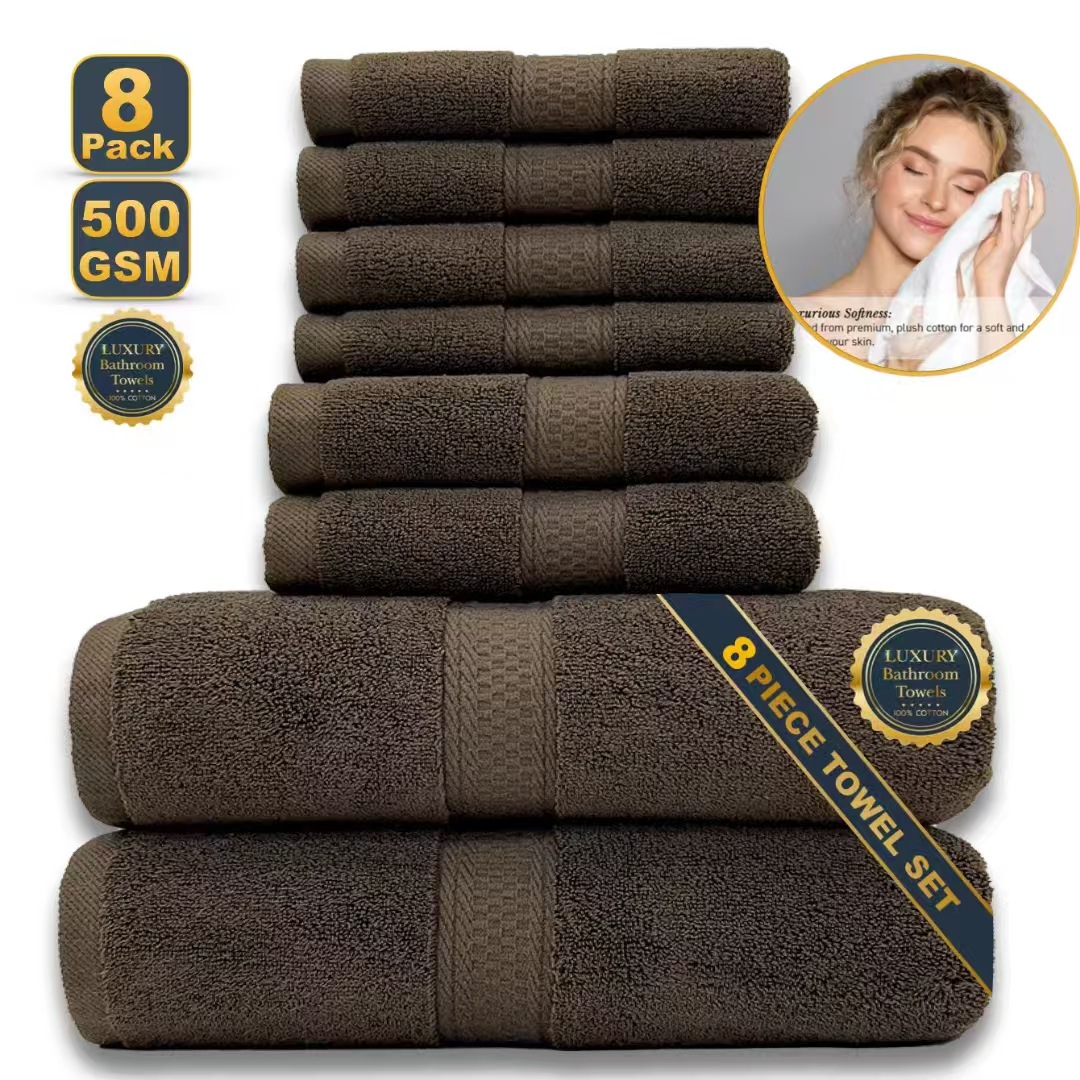 TEMU Gaoyang jacquard toalla de baño de algodón al por mayor para el hogar a un color sólido, absorción de agua, cabello, toalla suave y agrandada, algodón puro
