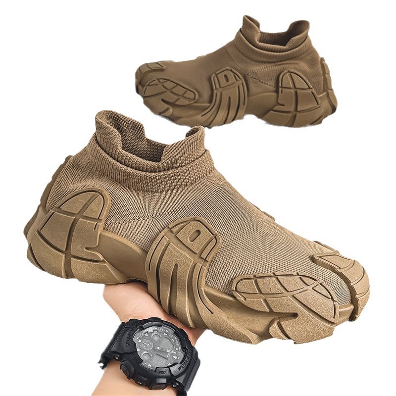 Poletni pohodniški čevlji Sock 2024, novi športni, z mehkim podplatom, priložnostni, veliki, moški, lahki in zračni pedali_voghion.com