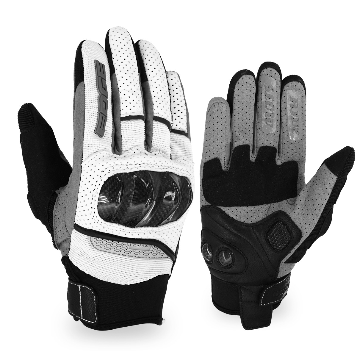 Wind Blade segunda generación de guantes de moto de verano perforado de cuero transpirable fibra de carbono resistente al viento y guantes de equitación libres