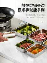 J6DA厨房不锈钢备菜盘家用火锅餐野餐配菜盘托盘方形料理方盘