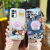 Applicable OPPO RENO6 4G mobile phone case new simple soft shell luxury, cute pure color trendy animation