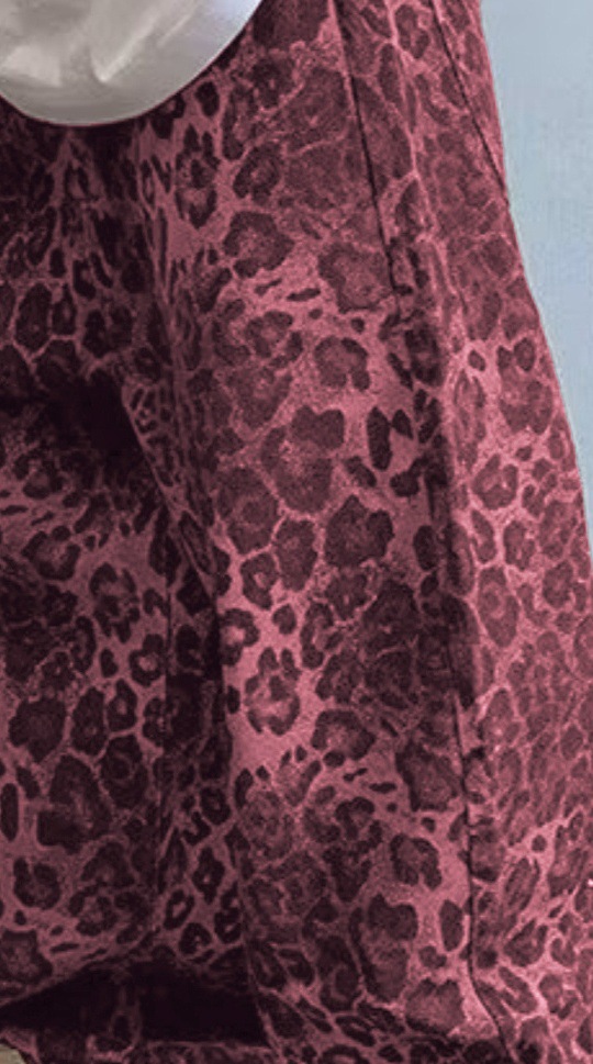 Herren Wide Leg Jeans Im Leopard Print Design Denim Hose Locker_voghion.com