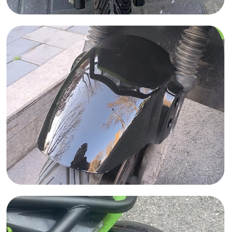 Suitable for Racing Pigeon Black Knight E10 Front Fender Thickeneded Anti-Aging Mud Tiles Anti-Scratch and Wear-Resistant Front Wheel Modified Mud Tiles