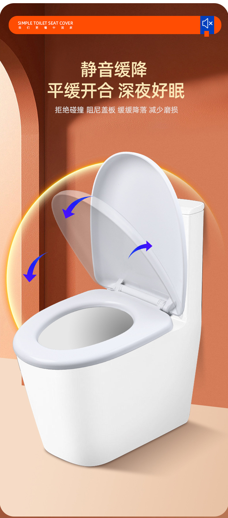 The manufacturer's upper and lower installation toilet seat covers, quick-release toilet seat covers for bathrooms, thickened slow-lowering toilet seat covers undefined