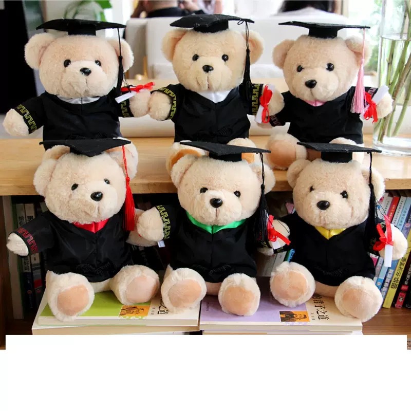 Graduation Bear Puppy Doctor Bear Teddy Toys Master Bachelor Uniform Teddy Bear Temporada de Graduation Impresión Regalo
