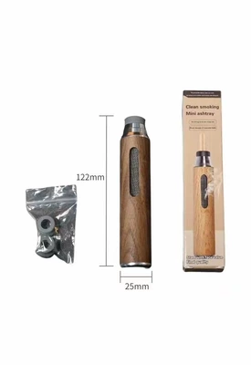 drop ash artifact, Car ashtray - black-walnut-silver-color-box