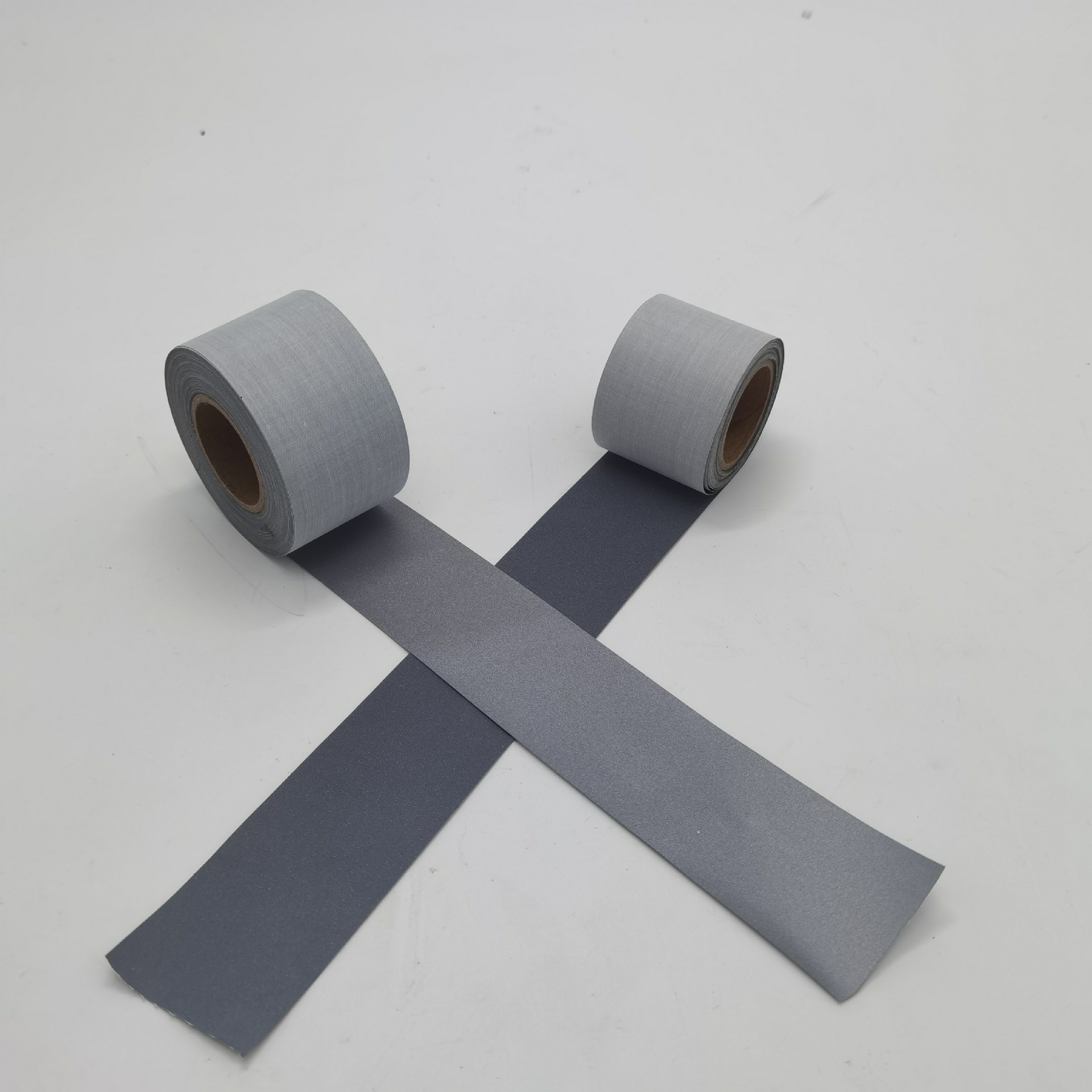 现货供应 欧标工业水洗亮银TC反光布 工装反光条 5cm高亮反光带