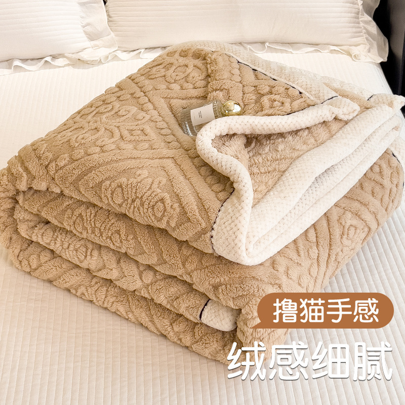 Tombas de seda de leche gruesas mantas de cubierta caliente mantas de siesta de oficina mantas de sofá mantas de coral mantas al por mayor comercio exterior