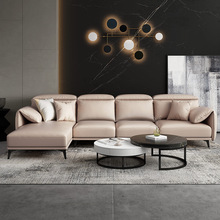 轻奢皮沙发客厅组合小户型意式极简现代简约北欧网红转角皮艺沙发