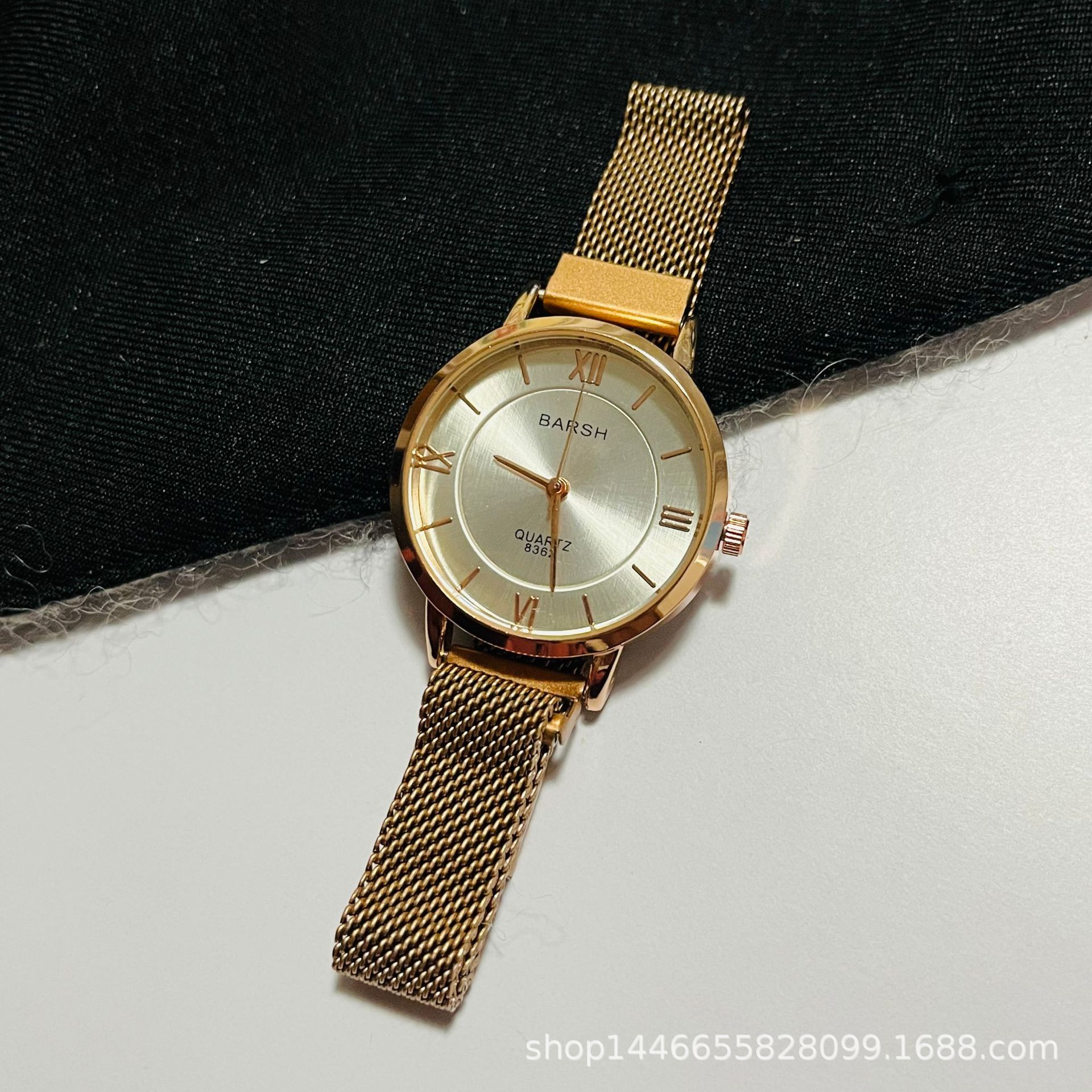 Magnet Mesh Strap Women's Watch Retro Casual Simple Quartz Women's Watch Light Luxury Watch Supply Wholesale Cross-Border Goods