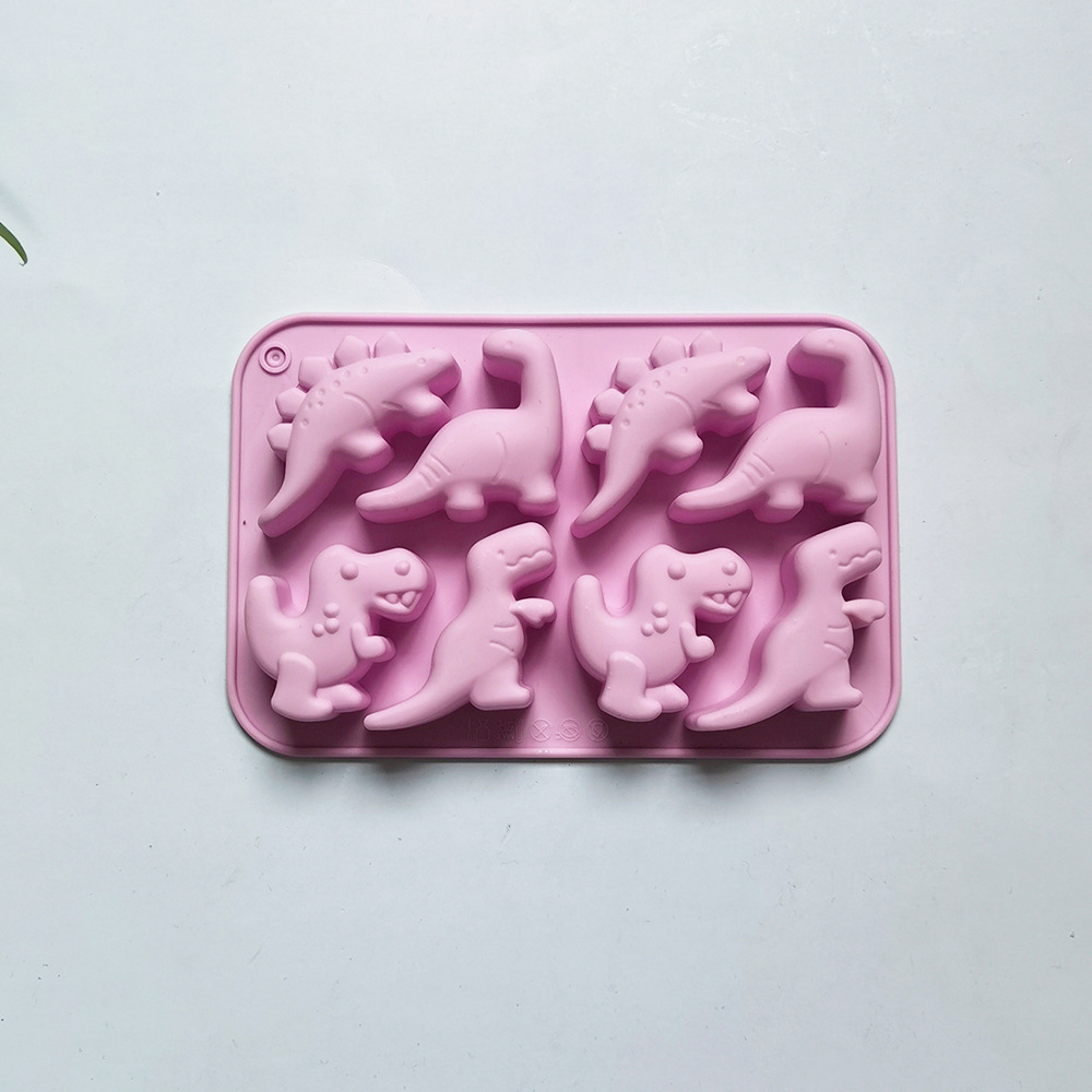 8 pequeños dinosaurios 370 molde de silicona para pastel de chocolate molde de pan herramientas de panadería