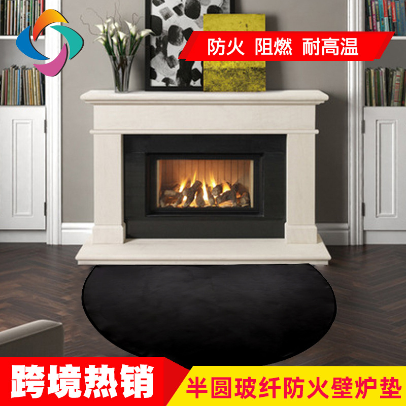 Transfronterizo caliente-venta de la chimenea de aislamiento estera de la fibra de vidrio de silicona a prueba de fuego chimenea antideslizante alfombra ignífuga alfombra