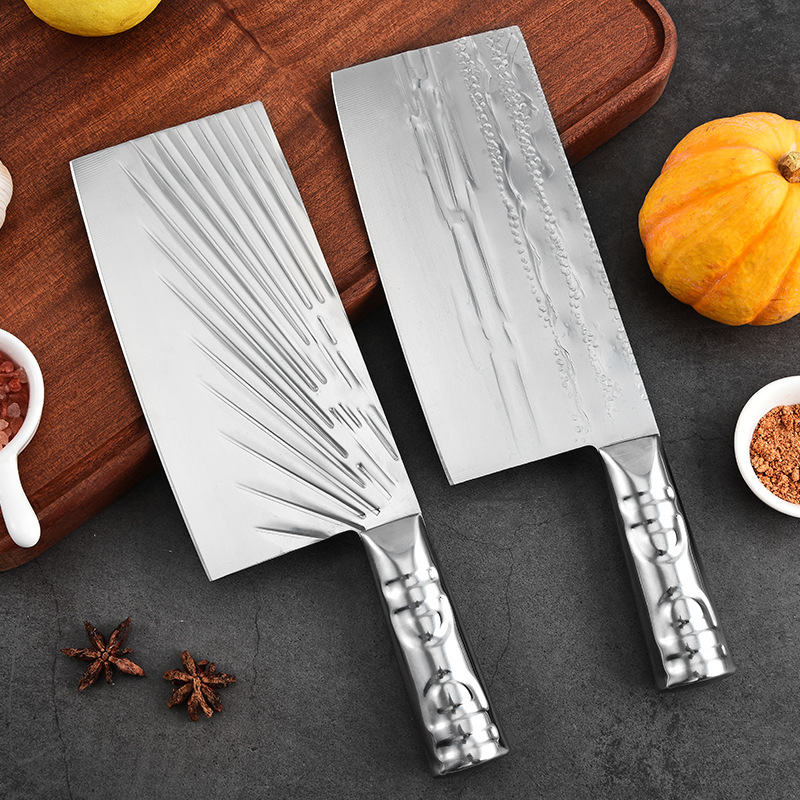 Stainless steel home kitchen knife for slicing, dicing, and chopping, versatile chef's knife for bone cutting, all-steel kitchen knife with sharp edge.