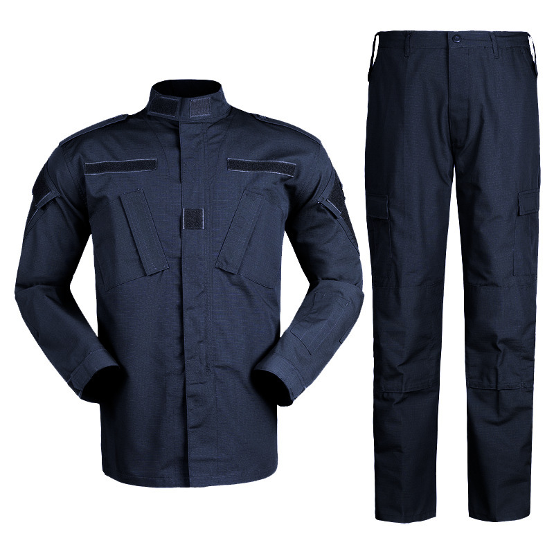 Trajes de camuflaje negros transfronterizos para hombres al aire libre tácticos trajes de entrenamiento resistentes al desgaste herramientas primavera y otoño fabricantes al por mayor