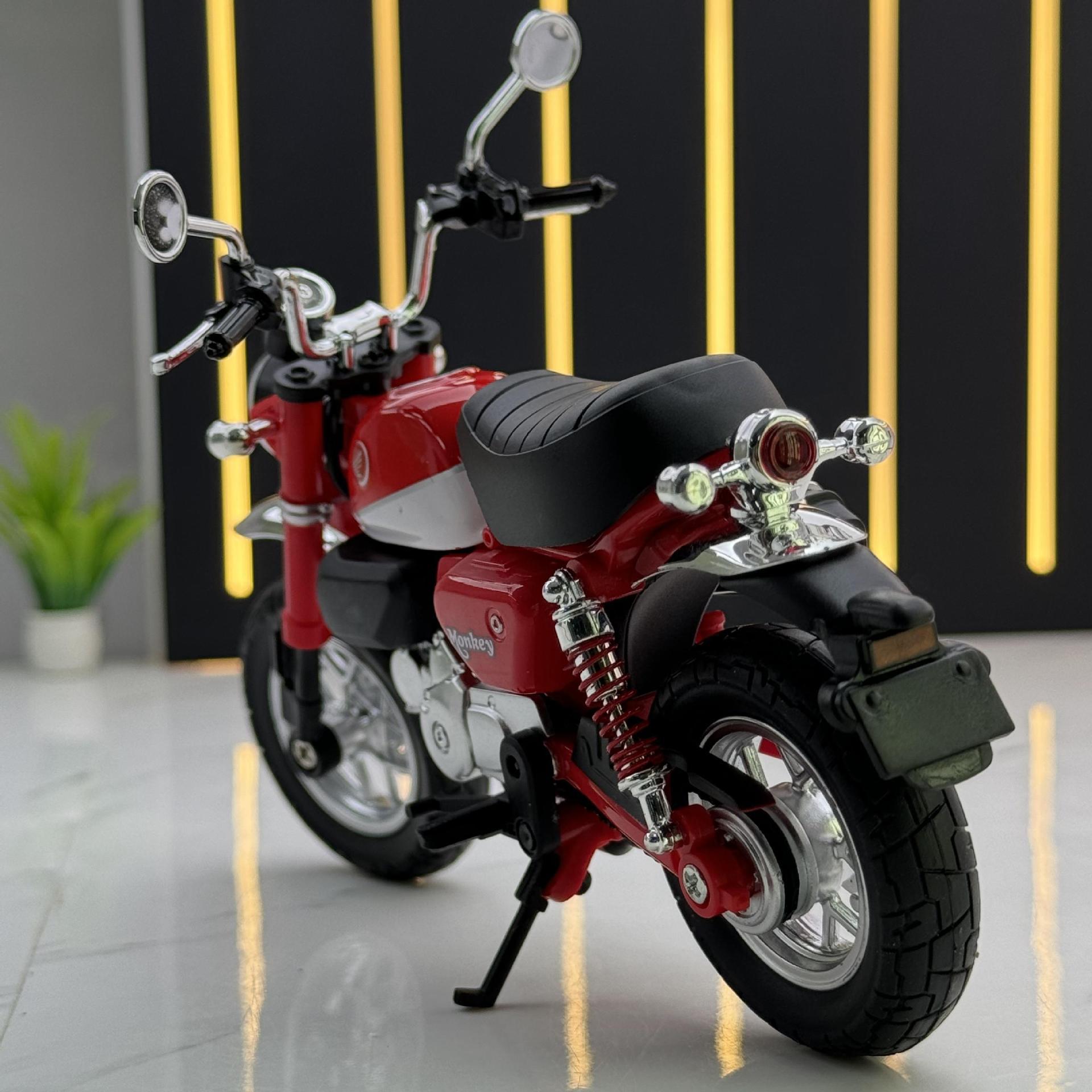 Huayi simulación aleación coche modelo 1:12 Honda mono deslizamiento motocicleta juguete con luz coche modelo adornos