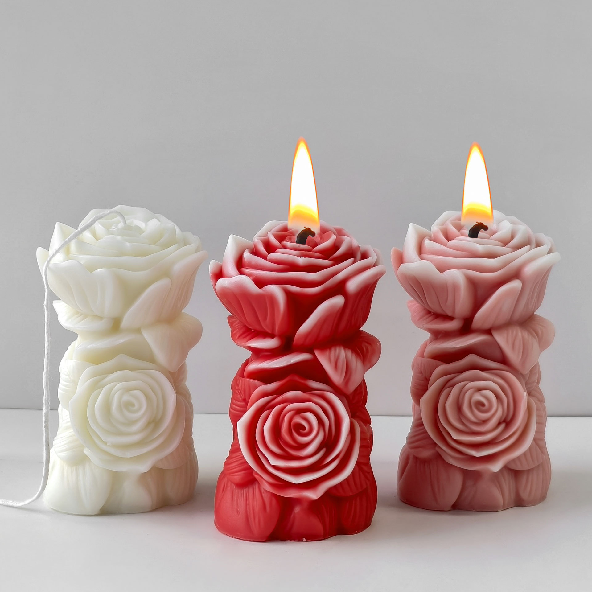 Roseta Aromaterapia Vela Molde de silicona Diy San Valentín Aromaterapia hecha a mano Expansión Aromaterapia Gesto Abrasivo