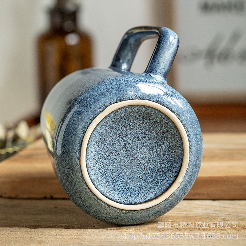 Transfronterizo de exportación horno esmalte taza cónica grande retro nórdico taza de café taza de la celebridad de cerámica taza de agua