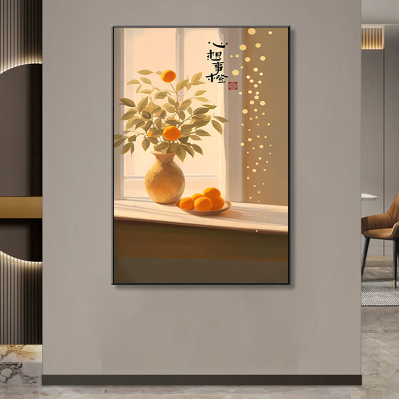 Pasillo sala de estar decoración sofá fondo pintura mural dormitorio comedor puerta de entrada cabecera comedor escalera mural image 16