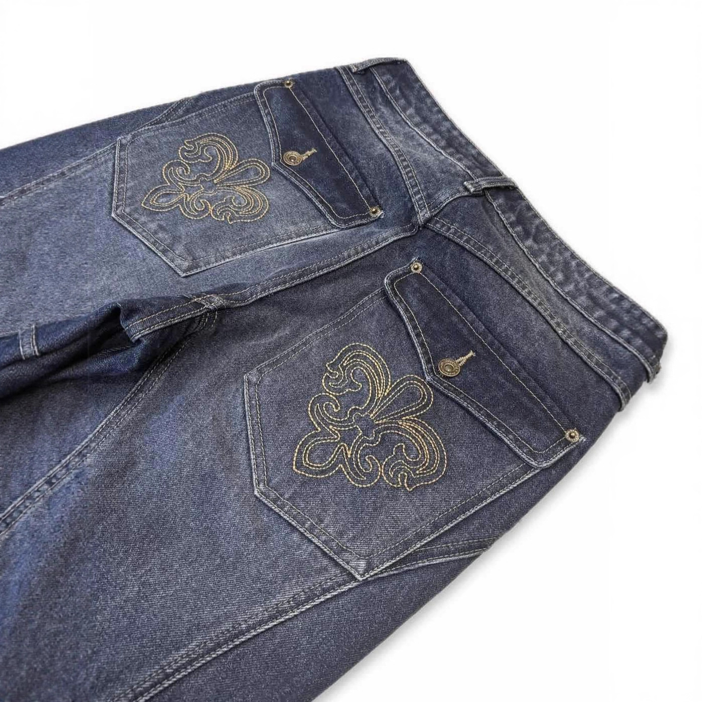 Europa y Estados Unidos lavados transfronterizos hacen la vieja personalidad de la calle estilo americano de moda jeans de cintura alta casual pantalones rectos versátiles