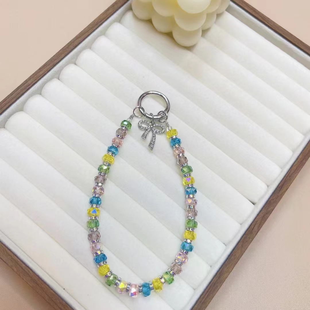 Hebilla de metal, lujo ligero, diamantes de imitación, mariposa, cristal, teléfono móvil, cordón, clip, llavero, bolso, colgante de moda, sentido avanzado femenino