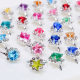 New children's jewelry cute princess kindergarten prizes imitation crystal gem cartoon rhinestone ring manufacturers wholesale