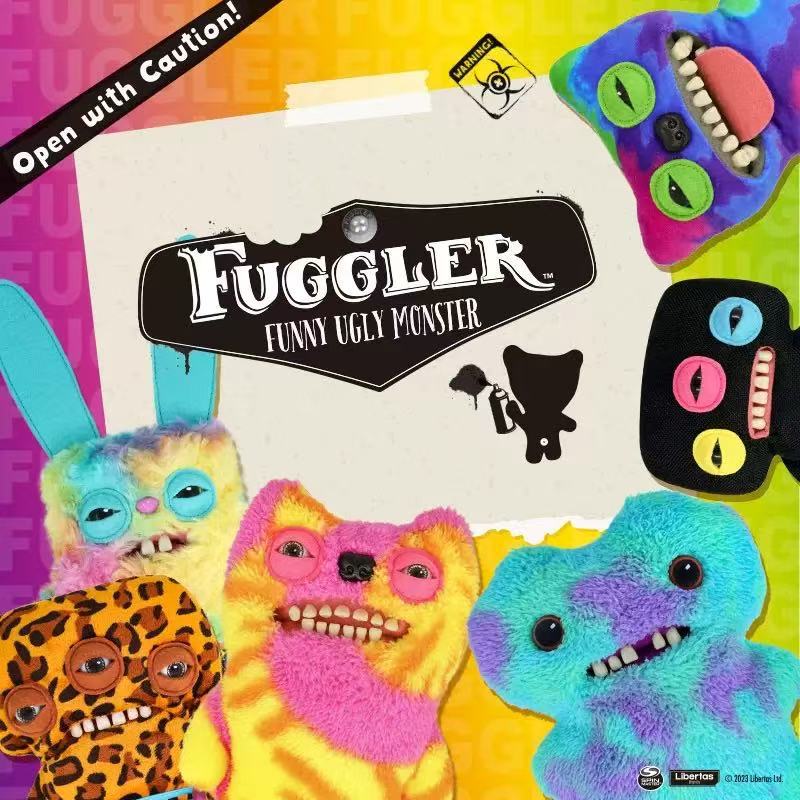 跨境新品fuggler大牙齿萌牙怪兽玩偶牙宝丑萌怪物搞怪毛绒公仔玩