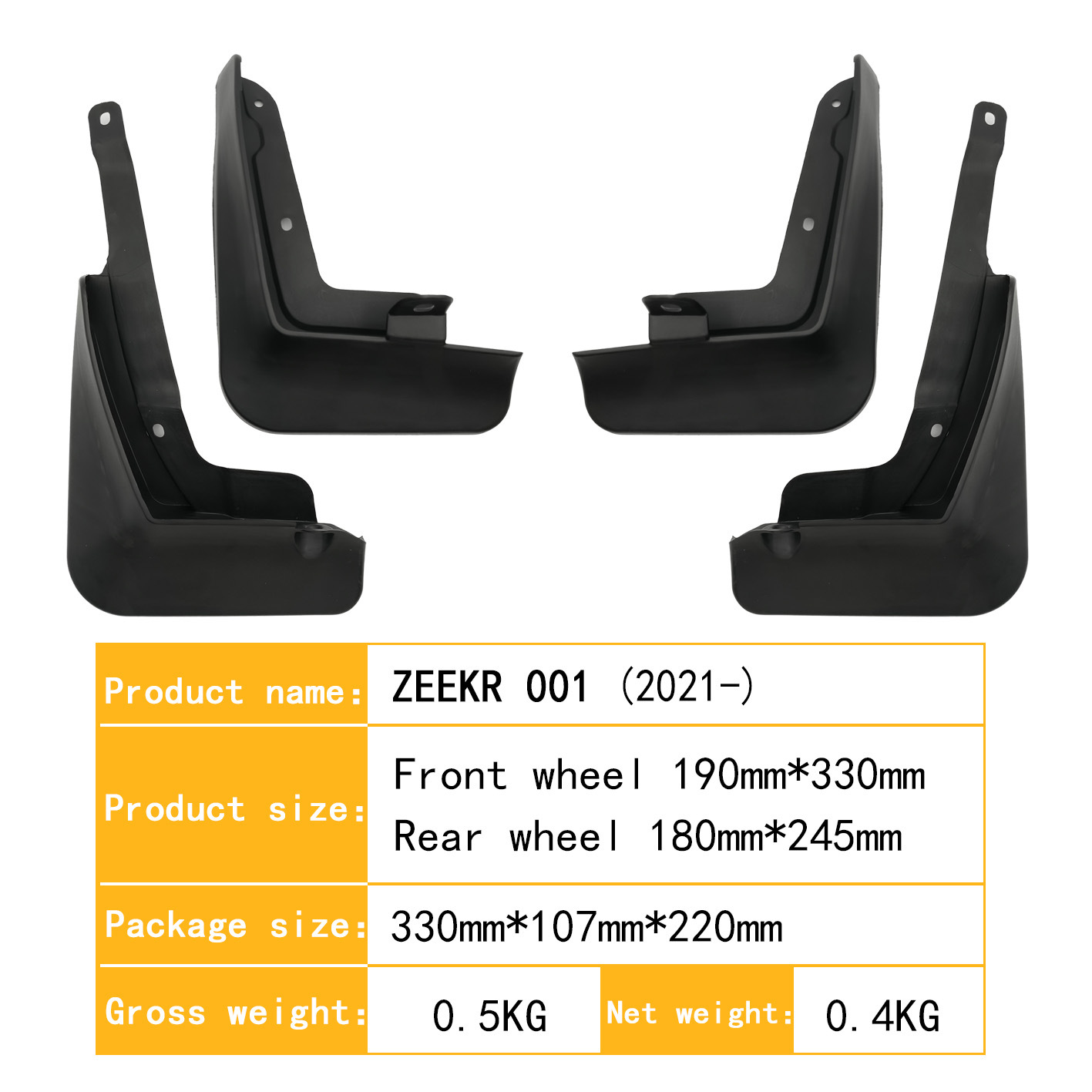 Utilice extremadamente Krypton ZEEKR001 guardabarros 2021-2023 transfronterizo exclusivo para las ventas de comercio exterior de barro image 5