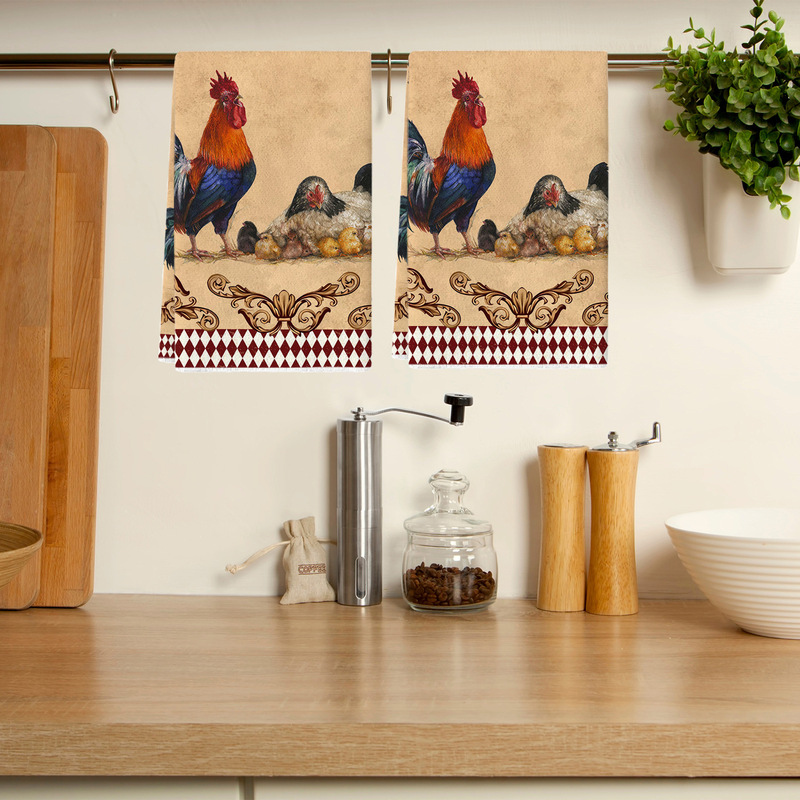 Vintage farmhouse absorbent towel poultry dairy tea towel kitchen soft absorbent decorative dish towel
