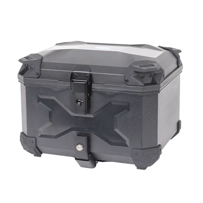 45Lx Embossed Abs Plastic Tail Box Double Lock Quick Release Motorcycle Aluminum Alloy Tail Box Tool Box Wholesale Trunk