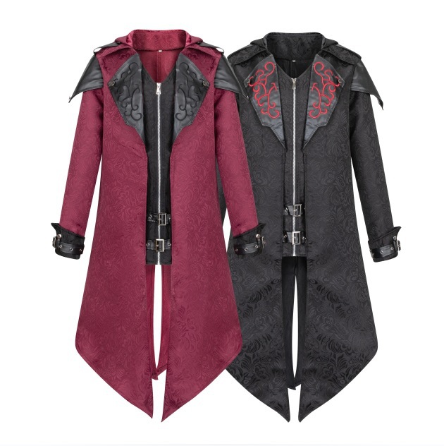 2023 Amazon European and American Medieval Halloween Retro Coat Gothic Performance Costume Gothic Style