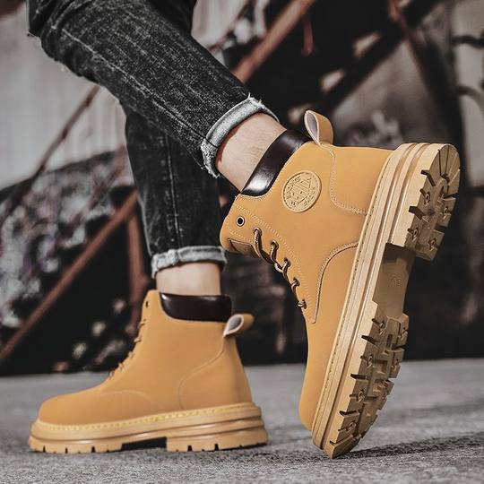 Martin boots men's spring construction site wear-resistant construction work Martin boots tooling waterproof anti-slip mountaineering spring