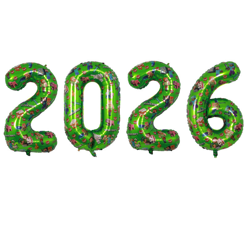 クロスボーダー新 2026 ナンバー 16/32/ 40inch ナンバーアルミフィルムバルーンセット馬年大晦日新年お祝い衣装|undefined