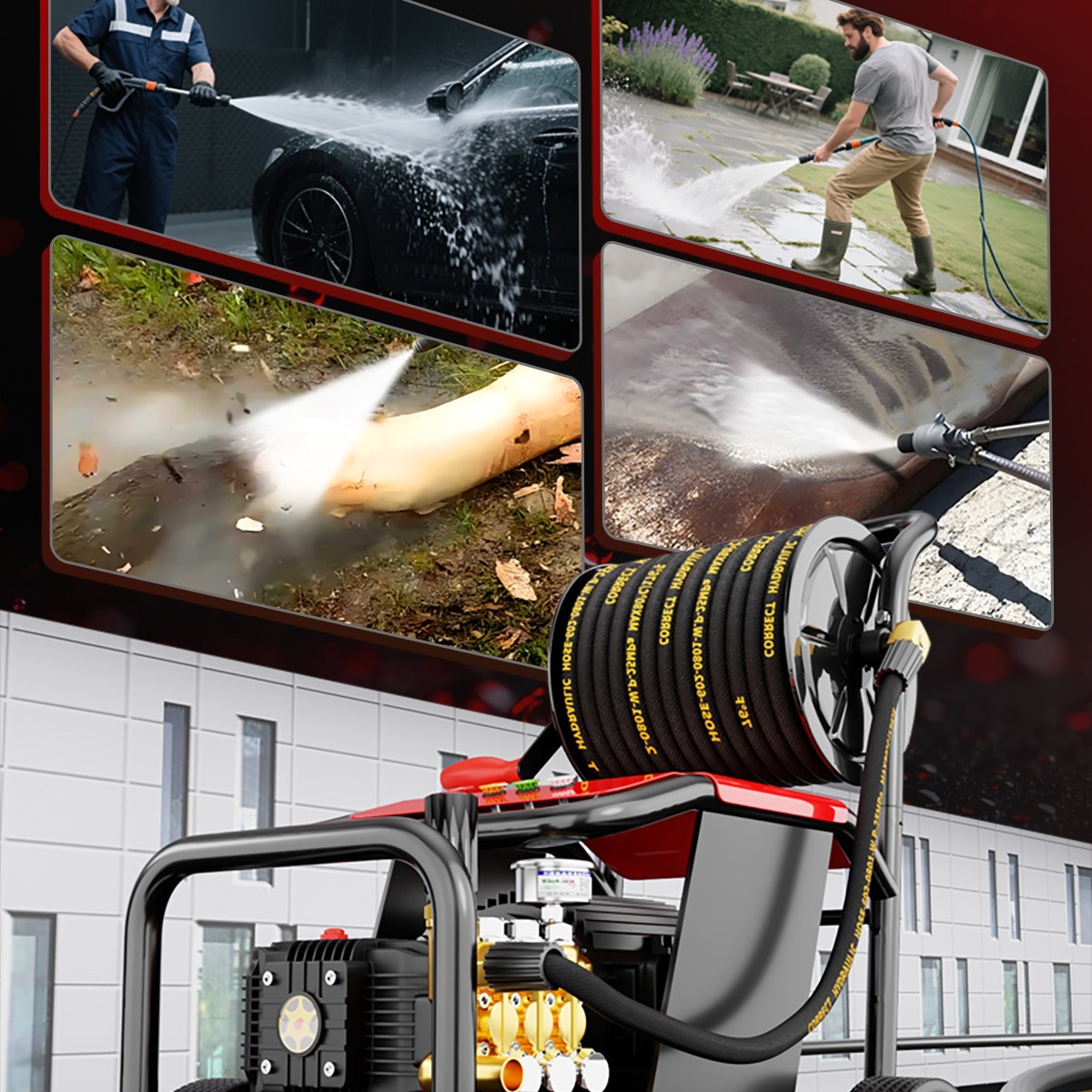Black Cat Commercial Car Wash Machine 220v Ultra-High Pressure Washer High-Power Industrial Grade Pressure Water Gun Pump for Floor Cleaning