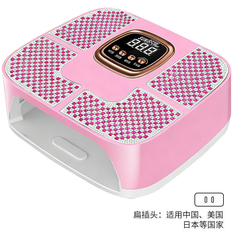 160W alta potencia manicure lámpara diámetro de alta calidad manicure luz de terapia de almacenamiento inteligente inducción manicure pegamento lámpara de horneado manicure