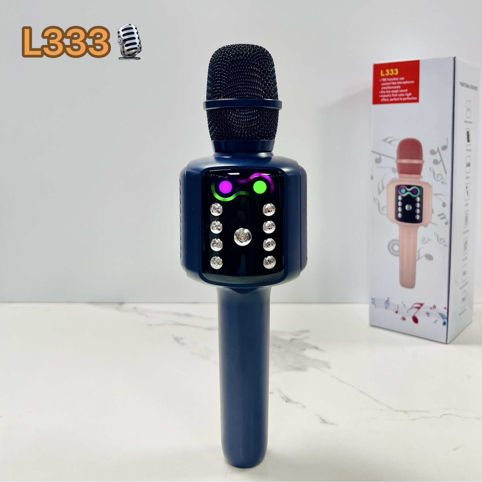 L333 Music Singing Bluetooth Karaoke Microphone Speaker Home Children's Mobile Phone Universal Microphone Audio All-In-One Machine