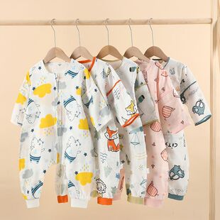 Sleeping Bag Kidsren's Baby Gauze Summer Style Twenty-four-six-layer Thin Cotton Baby Split Legs Spring & Fall Anti-jump All-season Hot