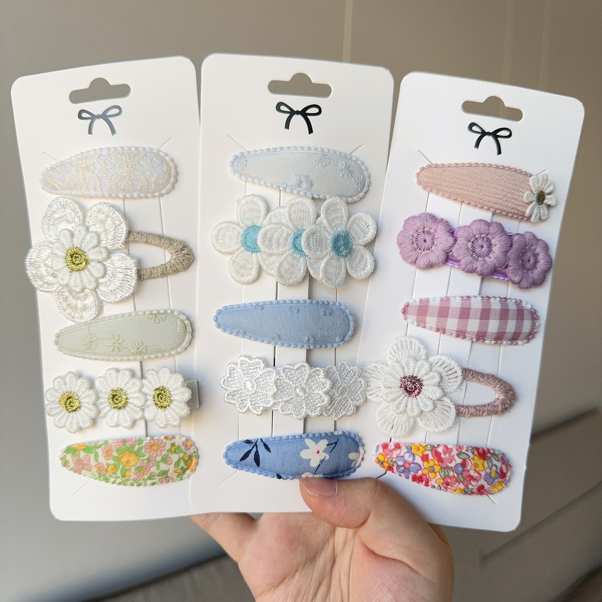 New cross-border bow hairpin 5/set bow hairpin children baby simple hairpin girl side clip A152