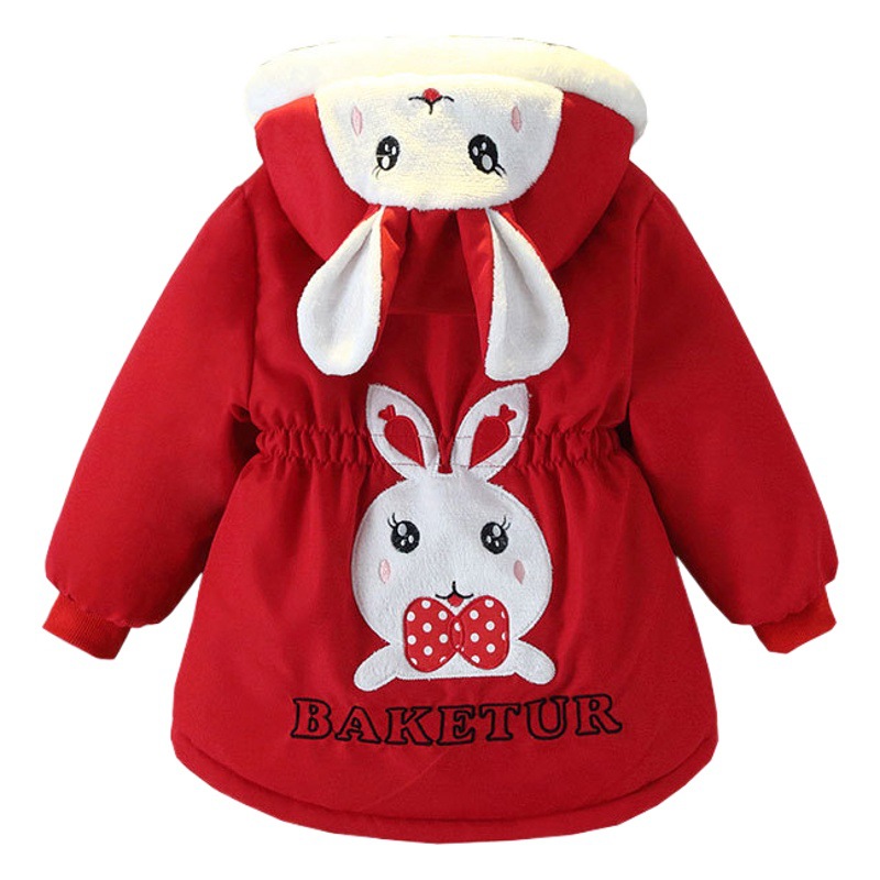 Ropa de invierno para niñas abrigo engrosado ropa acolchada de algodón para niños ropa de parka de moda estilo occidental bebé niñas abrigo forrado de invierno ropa acolchada de algodón