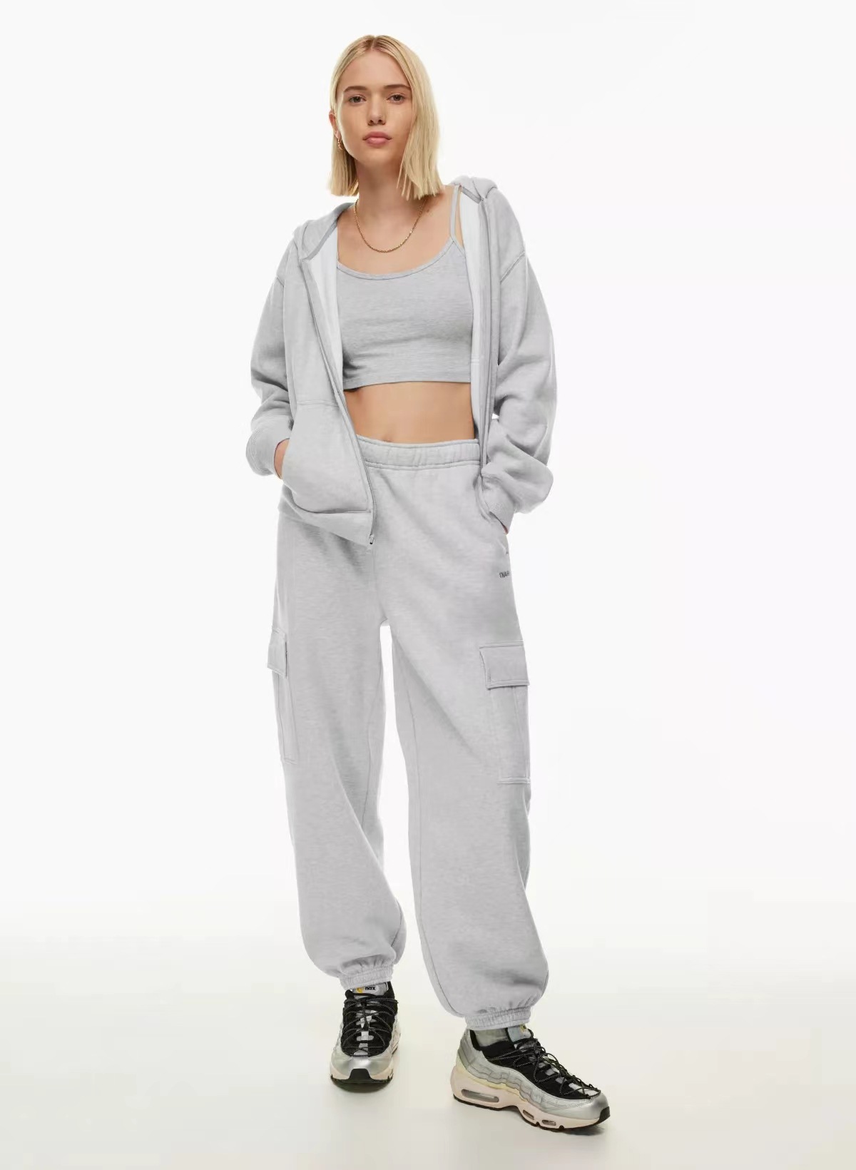 Amazon Elástico de cintura alta de pierna ancha pantalones cortos de las mujeres de Europa y América transfronteriza Otoño e Invierno Nueva suelta más tamaño pantalones Casuales image 10