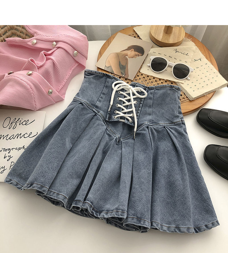 Summer Simple Style Solid Color Cotton Above Knee Skirts display picture 5